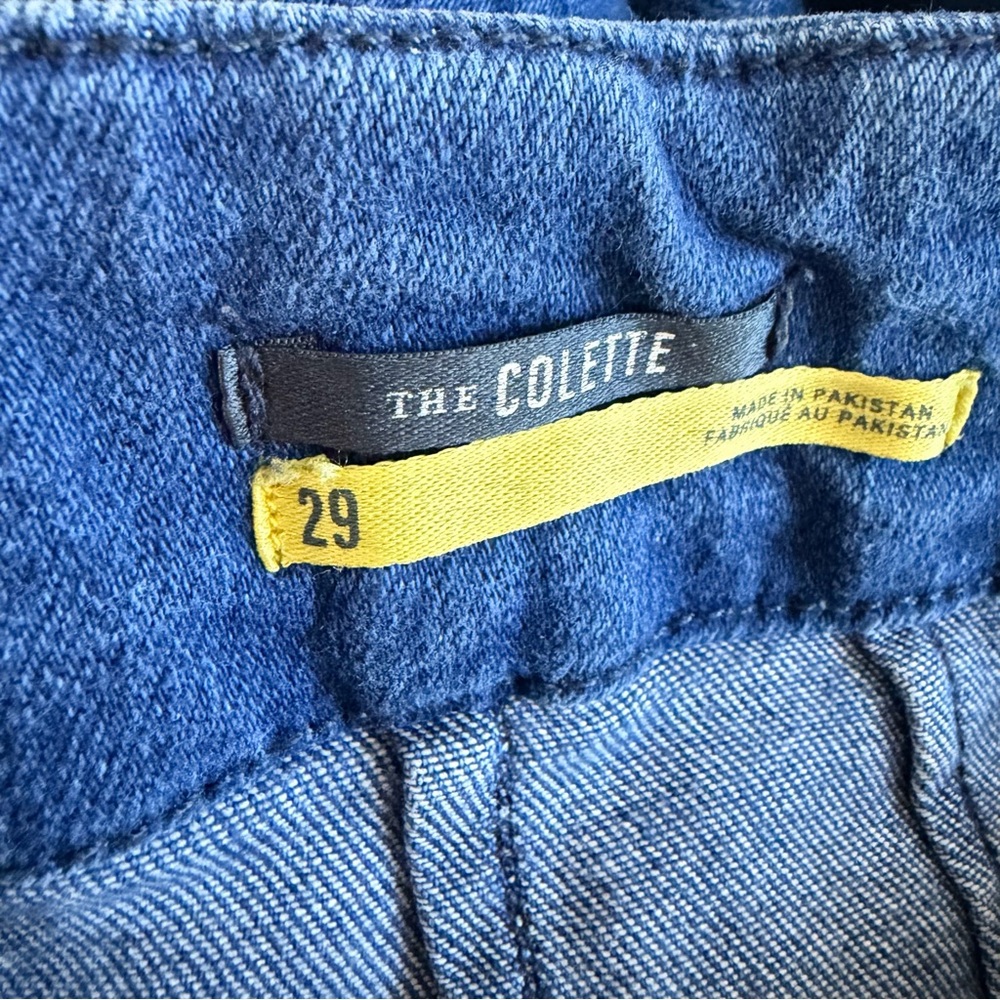 Anthropologie Dark Blue Wide-Leg Cuffed Jeans - Picture 8 of 14